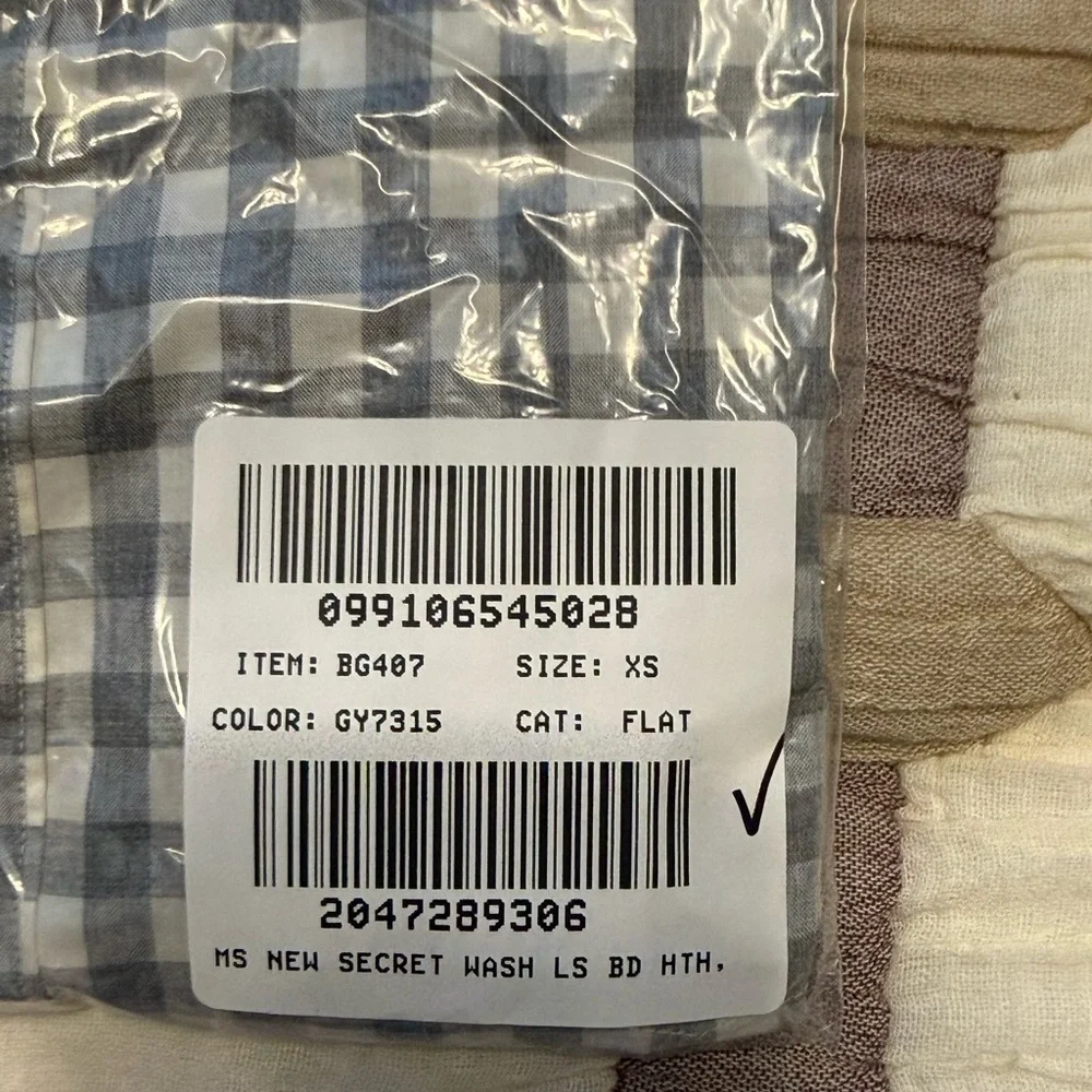 J. Crew Men’s Secret Wash 100% Organic Cotton Poplin Button Down Shirt NWT XS